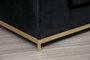 Atelier Del Sofa Sofá de 4 Plazas con Mesa Lateral - Negro y Dorado